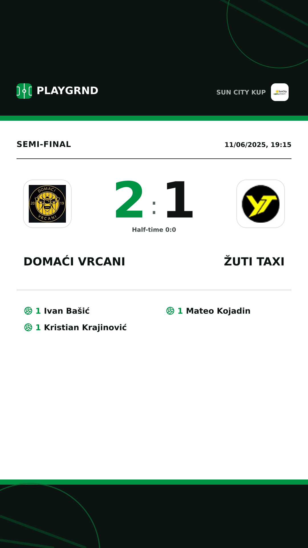 Instagram artwork: Domaći Vrcani 2:1 Žuti Taxi