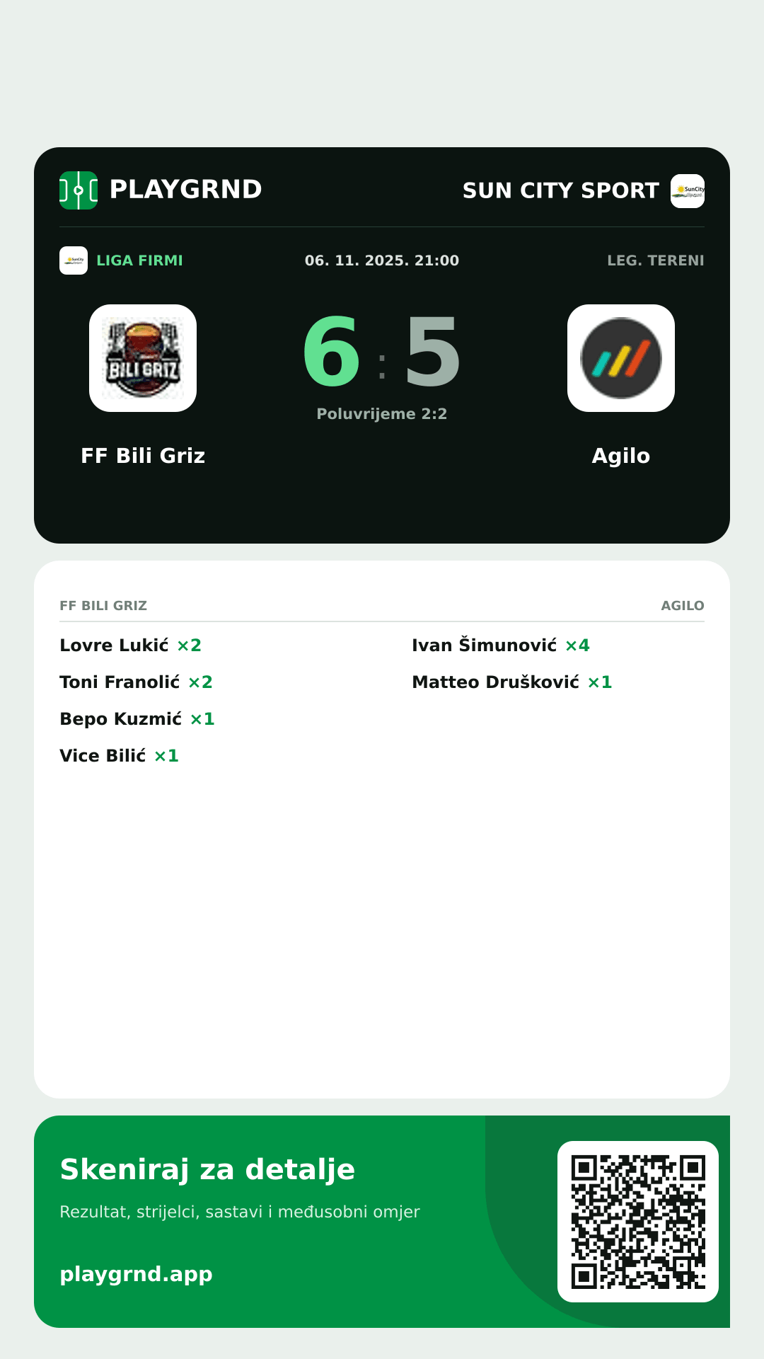 Story slika: FF Bili Griz 6:5 Agilo