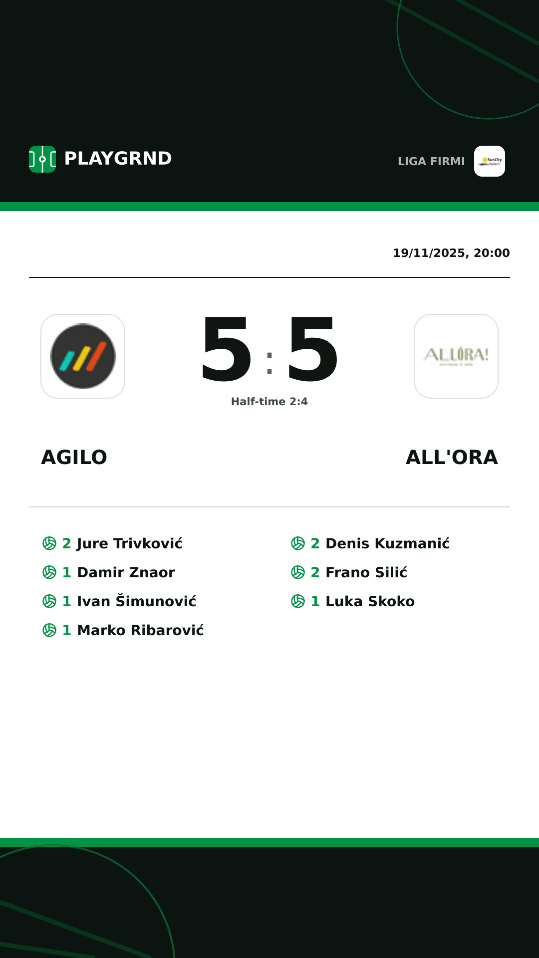 Instagram artwork: Agilo 5:5 All'Ora