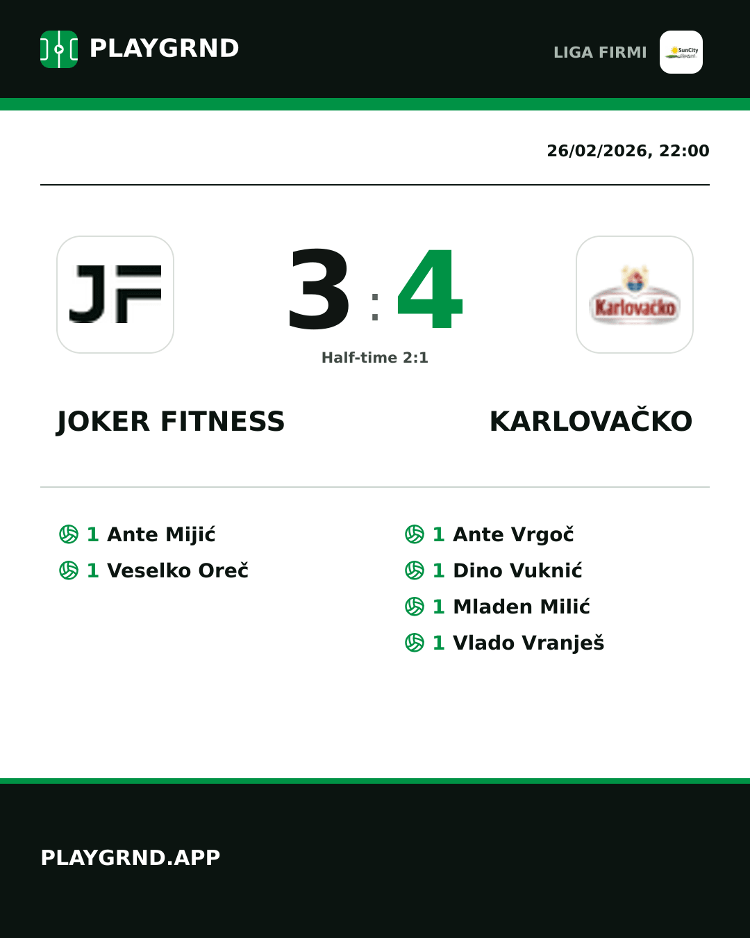 Instagram artwork: Joker Fitness 3:4 Karlovačko