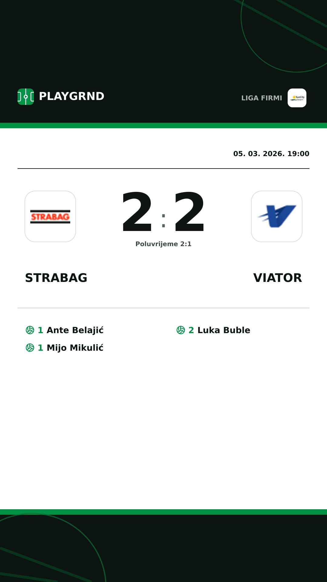 Instagram slika: Strabag 2:2 Viator
