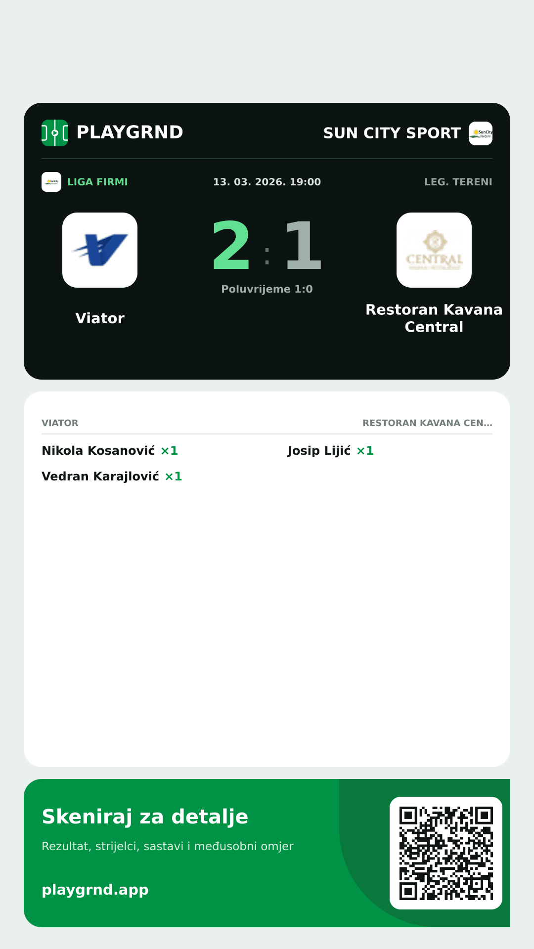 Story image: Viator 2:1 Restoran Kavana Central