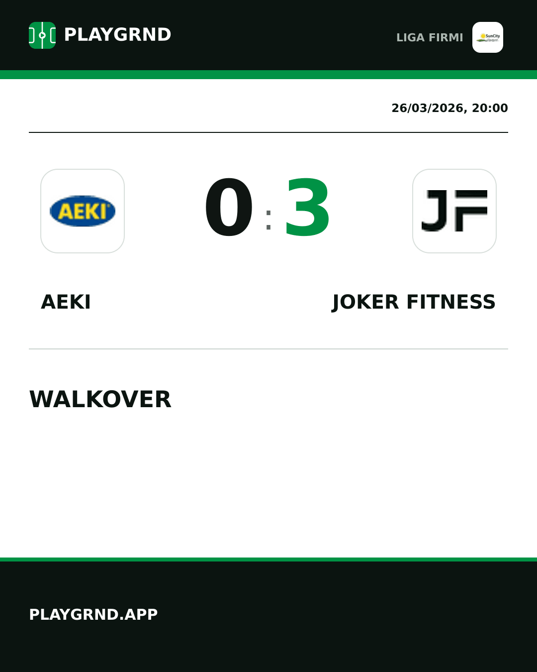 Instagram artwork: AEKI 0:3 Joker Fitness