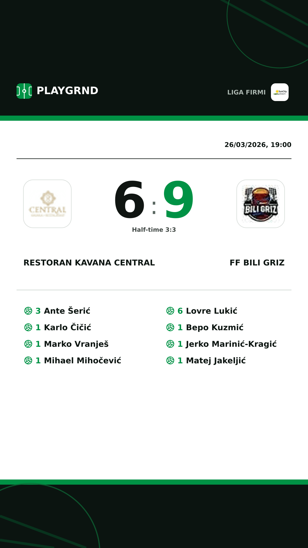 Instagram artwork: Restoran Kavana Central 6:9 FF Bili Griz