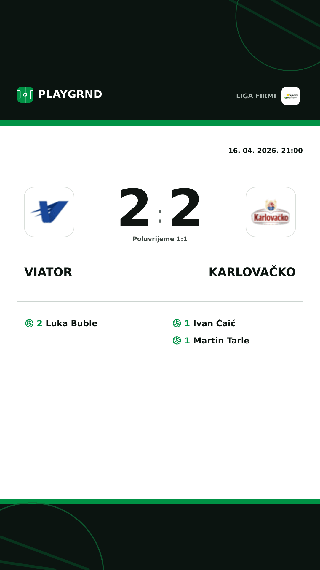 Instagram slika: Viator 2:2 Karlovačko