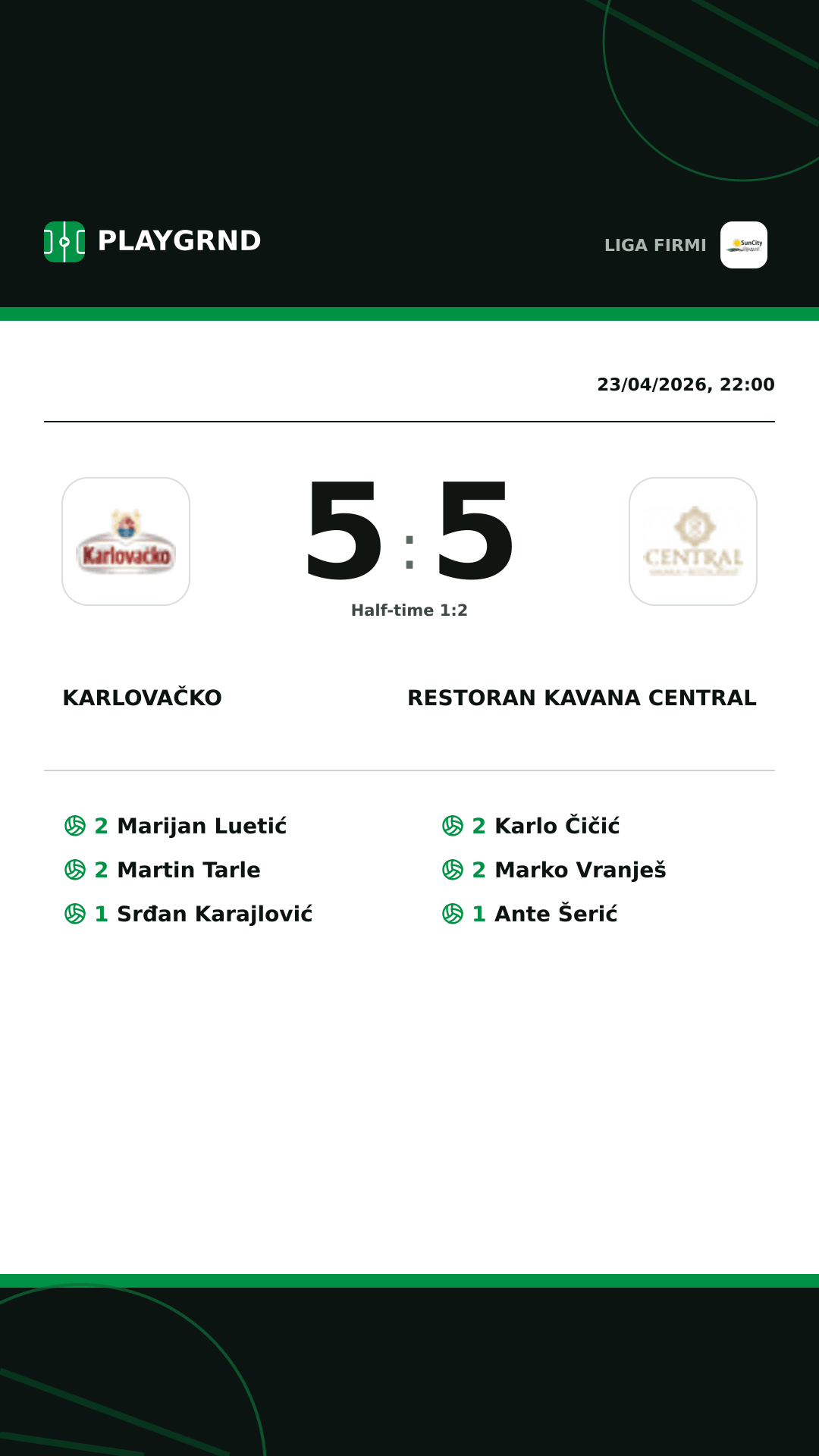 Instagram artwork: Karlovačko 5:5 Restoran Kavana Central