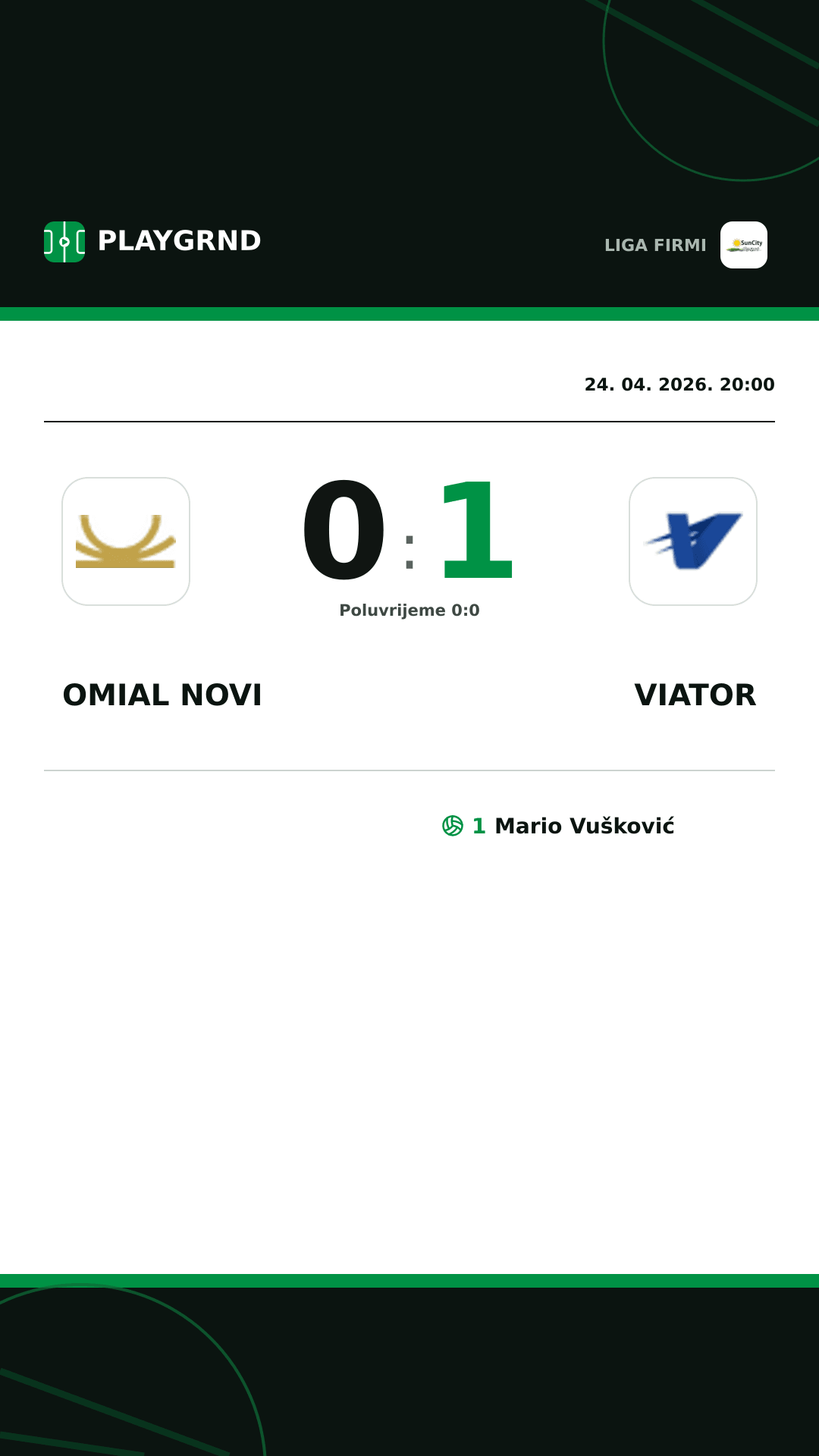 Instagram slika: Omial Novi 0:1 Viator