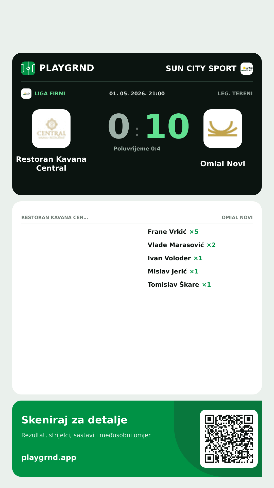 Story image: Restoran Kavana Central 0:10 Omial Novi