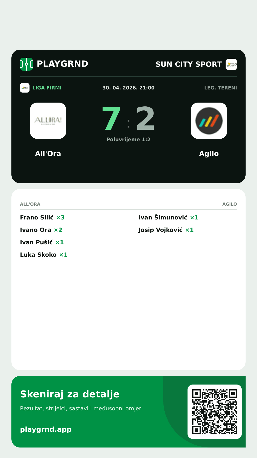 Story image: All'Ora 7:2 Agilo