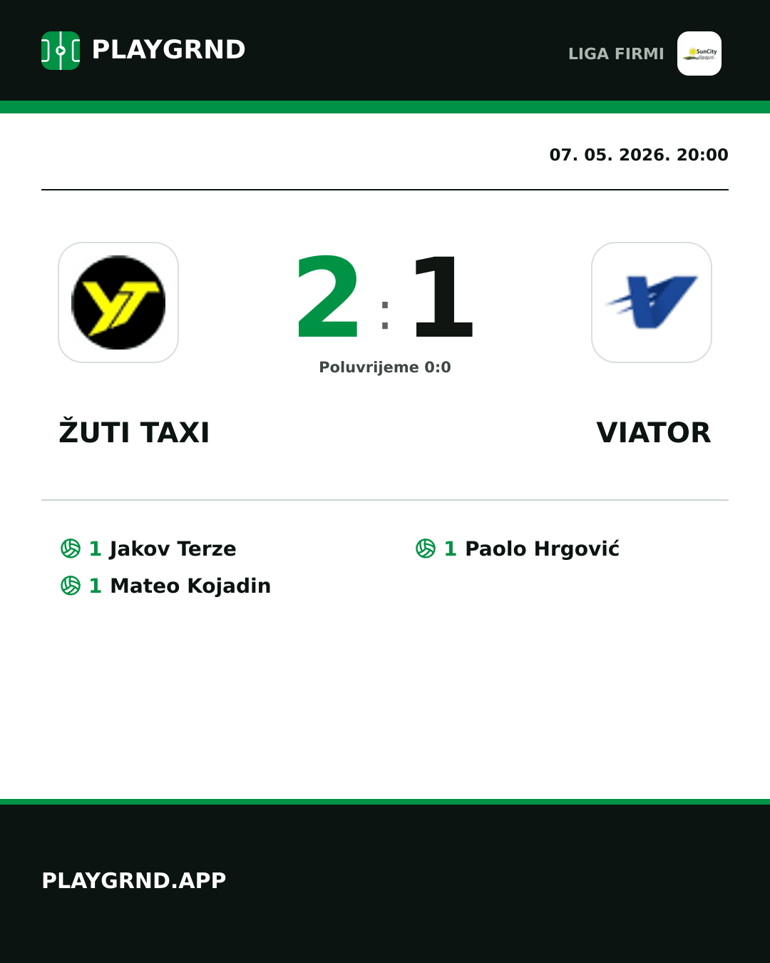 Instagram slika: Žuti Taxi 2:1 Viator