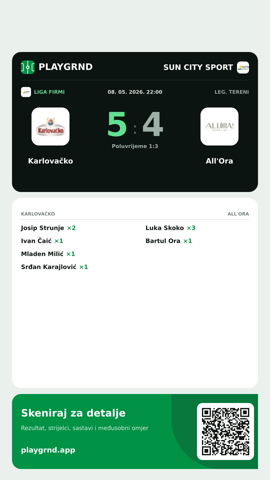 Story image: Karlovačko 5:4 All'Ora