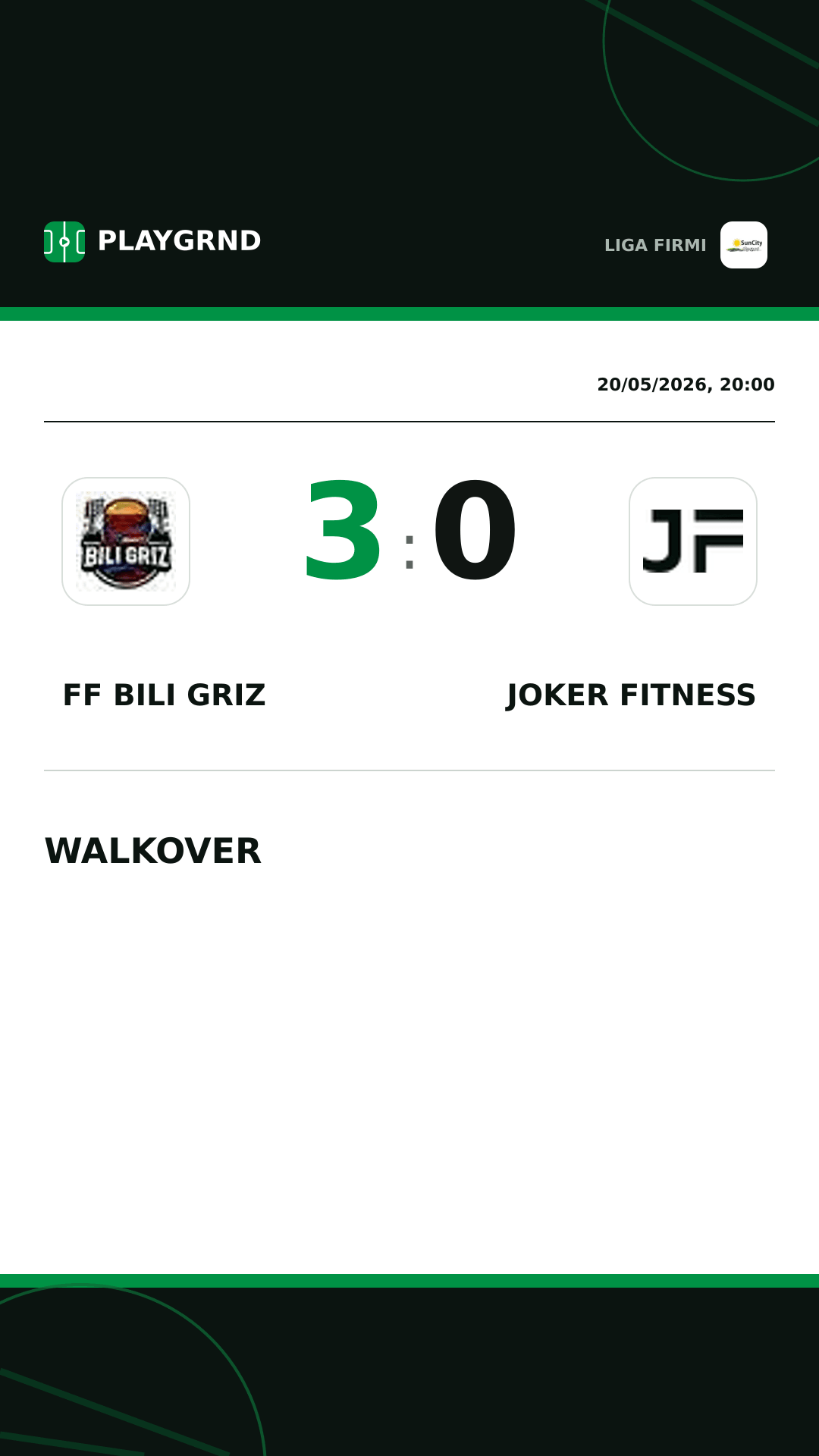 Instagram artwork: FF Bili Griz 3:0 Joker Fitness