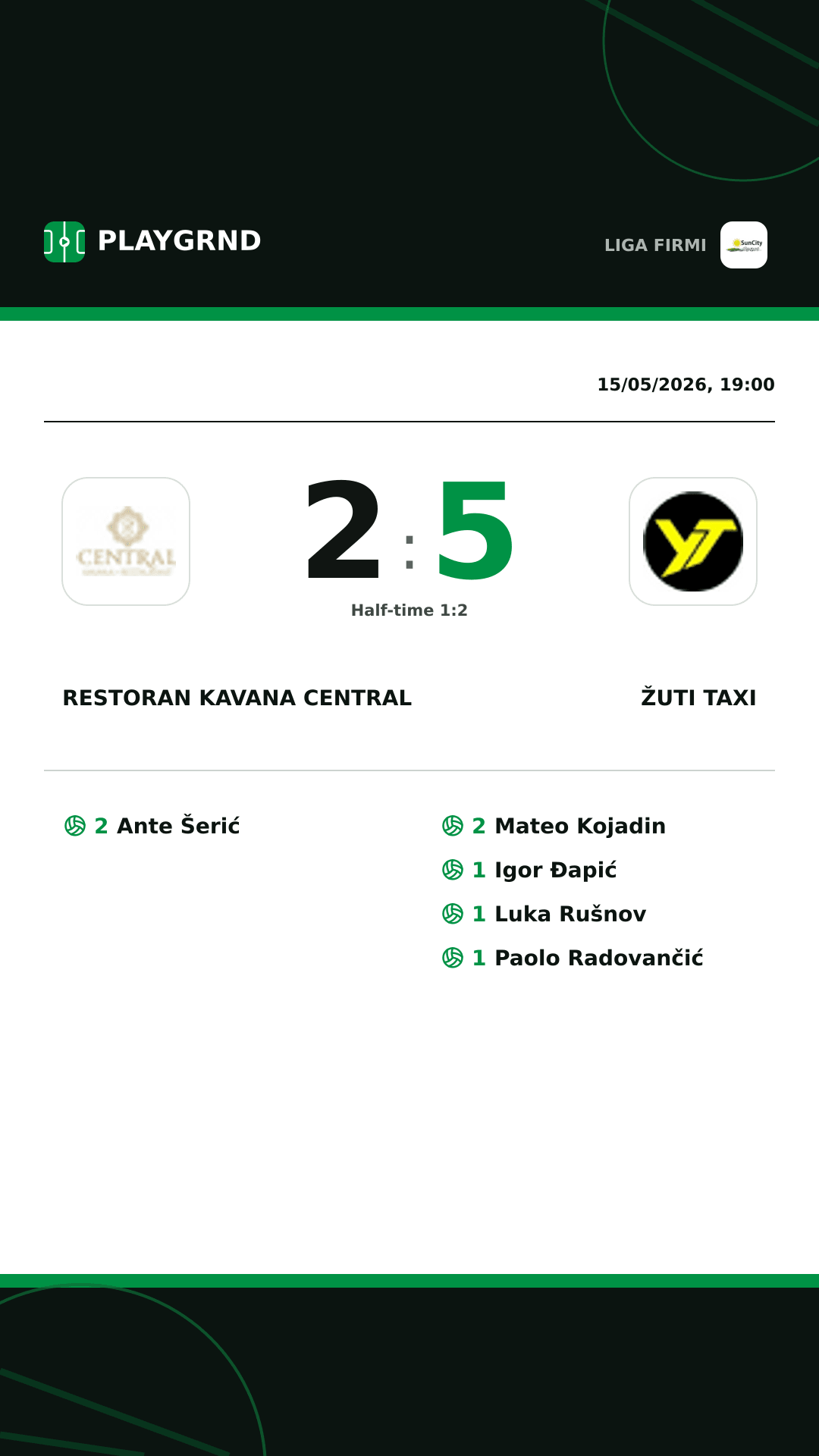 Instagram artwork: Restoran Kavana Central 2:5 Žuti Taxi
