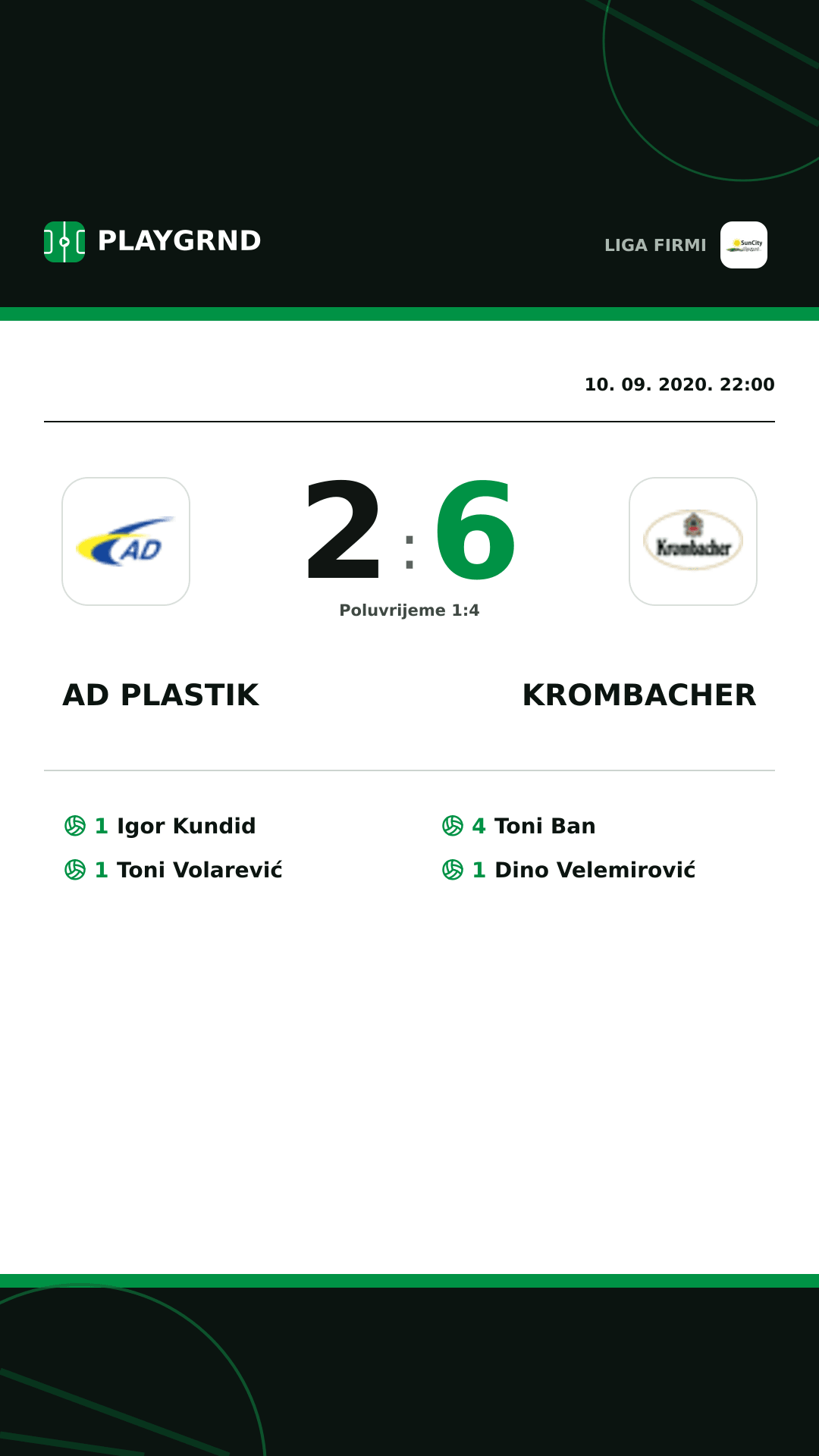 Instagram slika: AD Plastik 2:6 Krombacher
