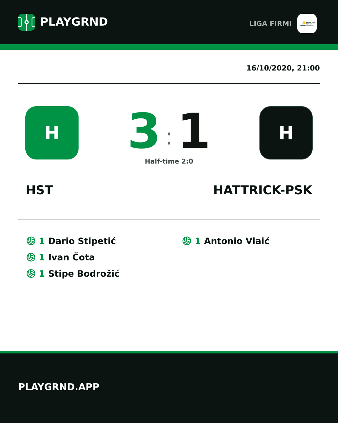 Instagram artwork: Hst 3:1 Hattrick-Psk