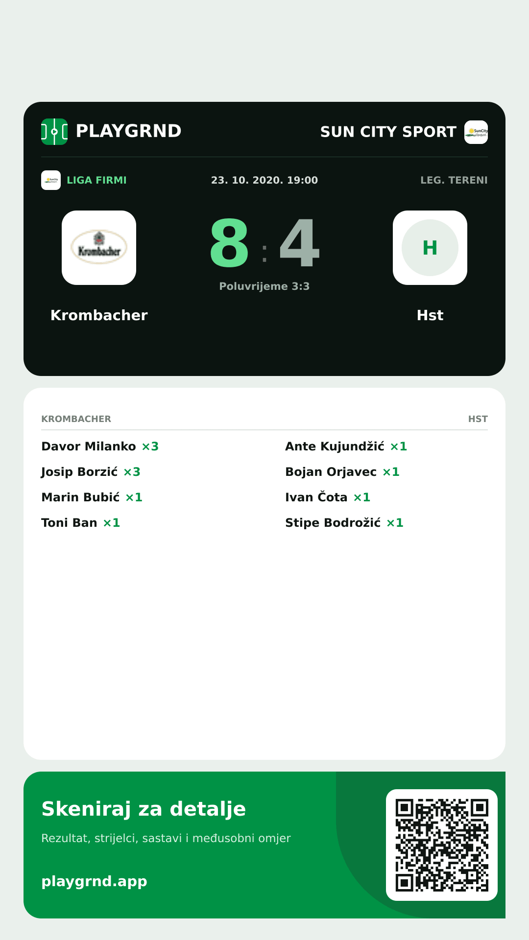 Story image: Krombacher 8:4 Hst