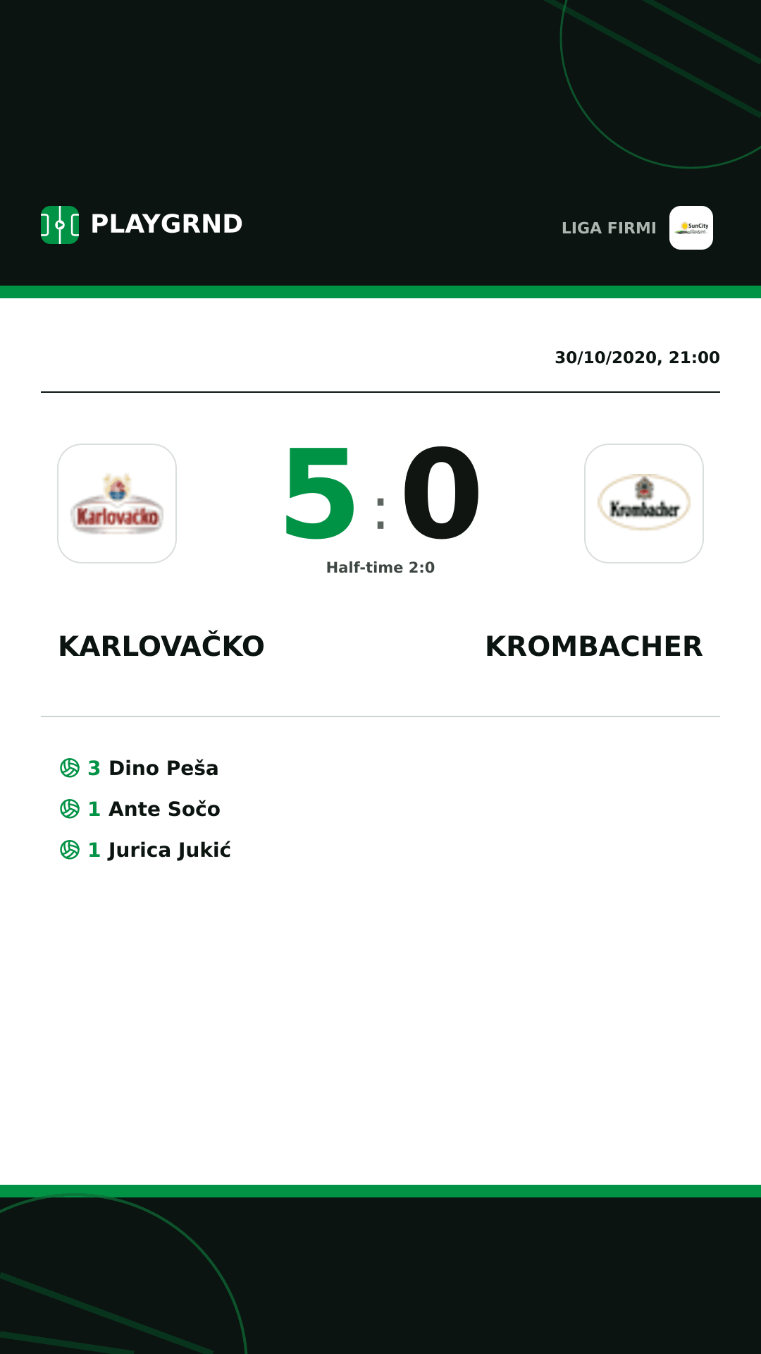 Instagram artwork: Karlovačko 5:0 Krombacher