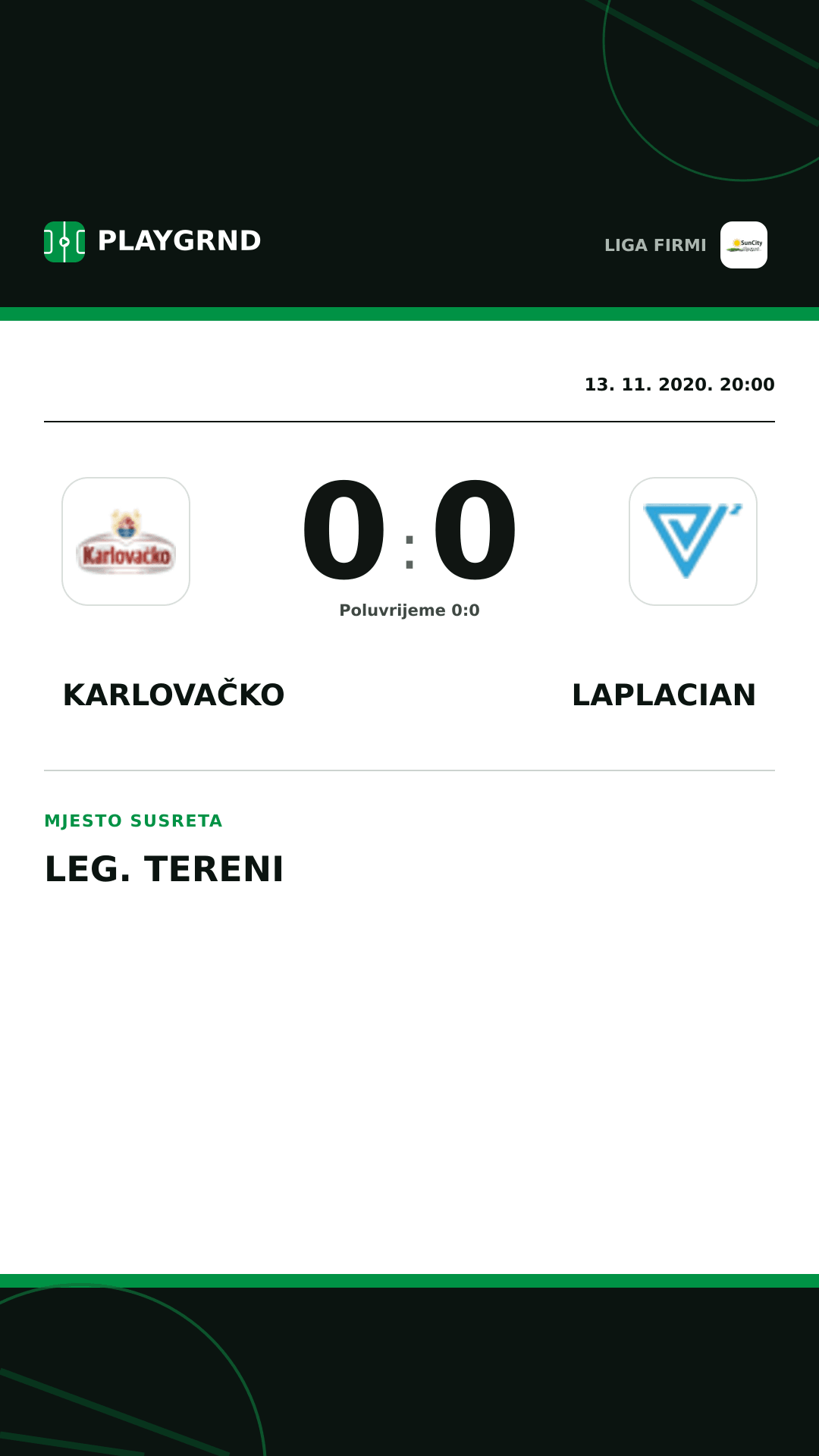 Instagram slika: Karlovačko 0:0 Laplacian
