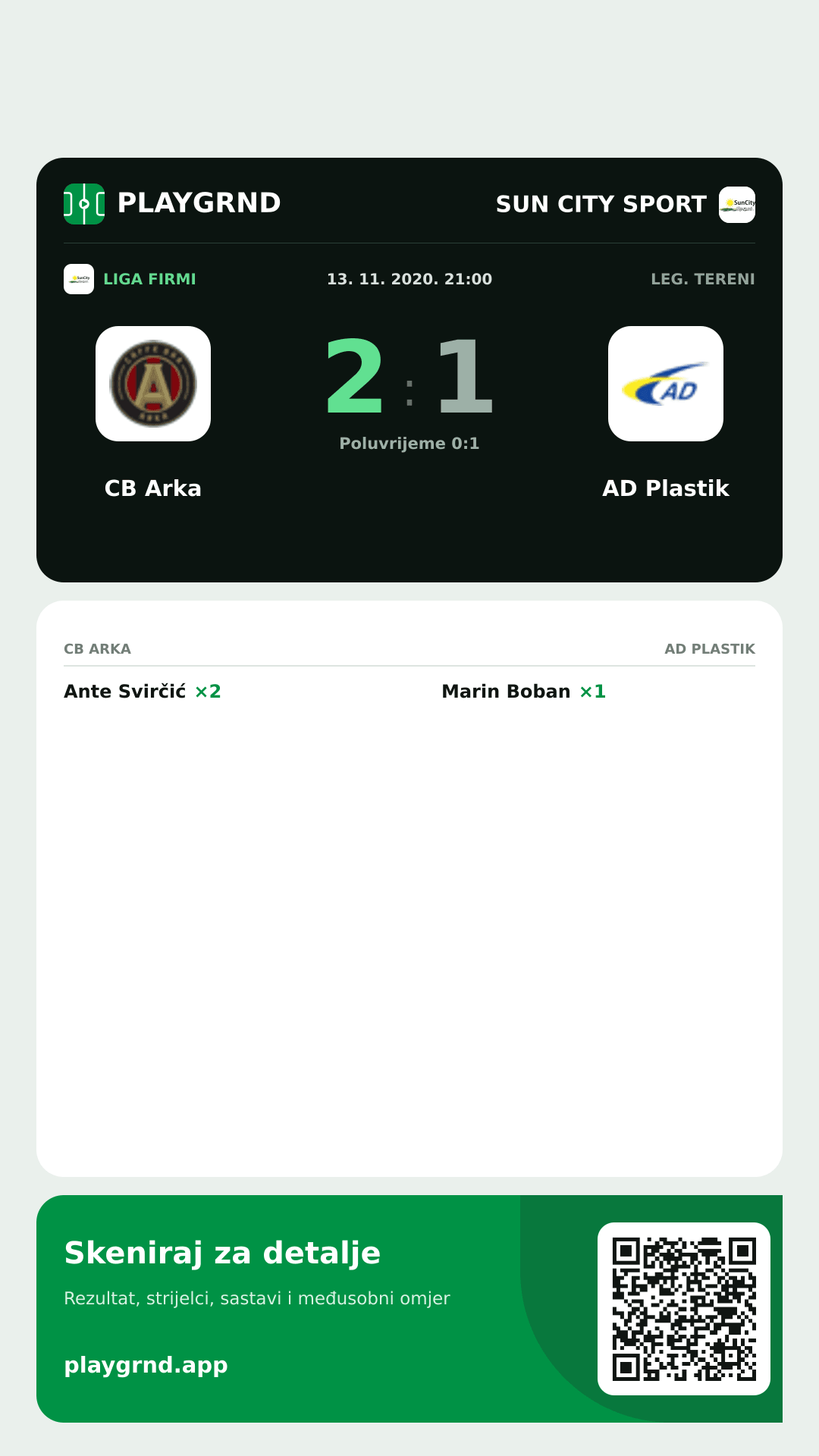 Story image: CB Arka 2:1 AD Plastik