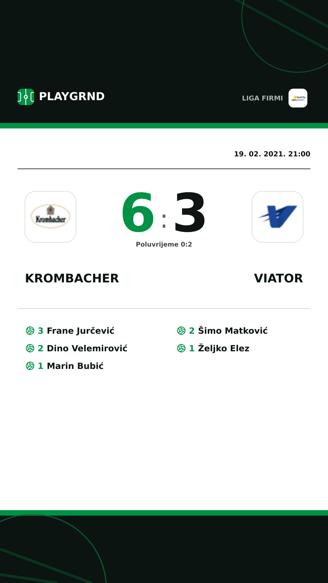 Instagram slika: Krombacher 6:3 Viator