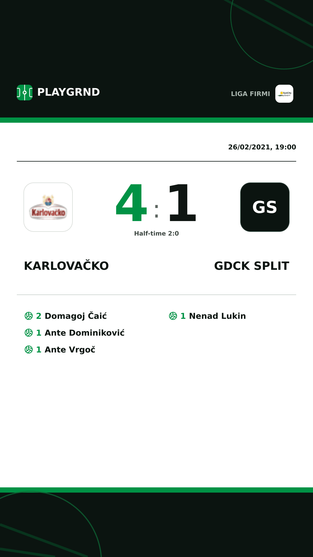 Instagram artwork: Karlovačko 4:1 Gdck Split