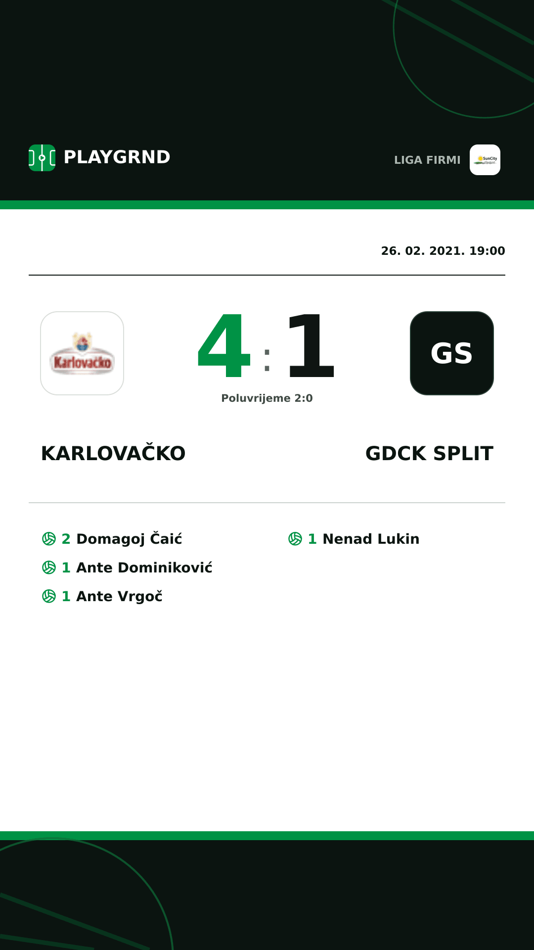 Instagram slika: Karlovačko 4:1 Gdck Split