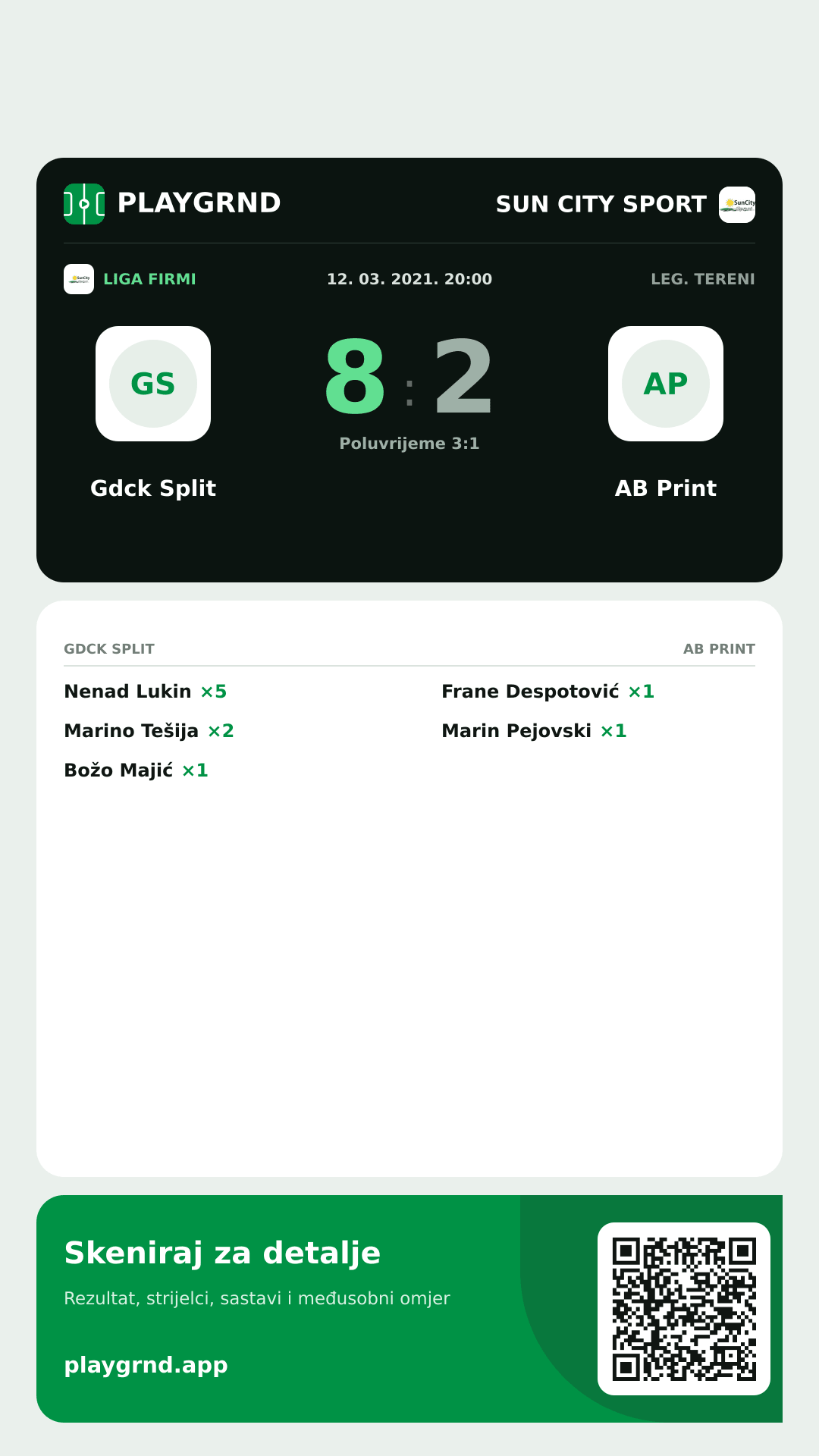 Story slika: Gdck Split 8:2 AB Print