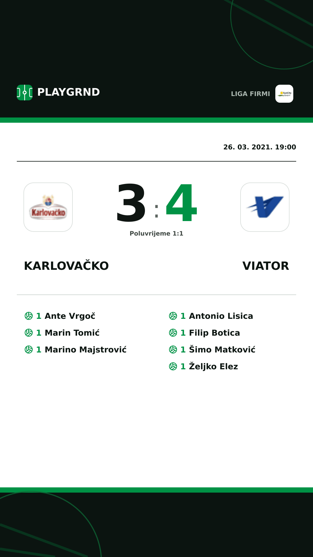 Instagram slika: Karlovačko 3:4 Viator
