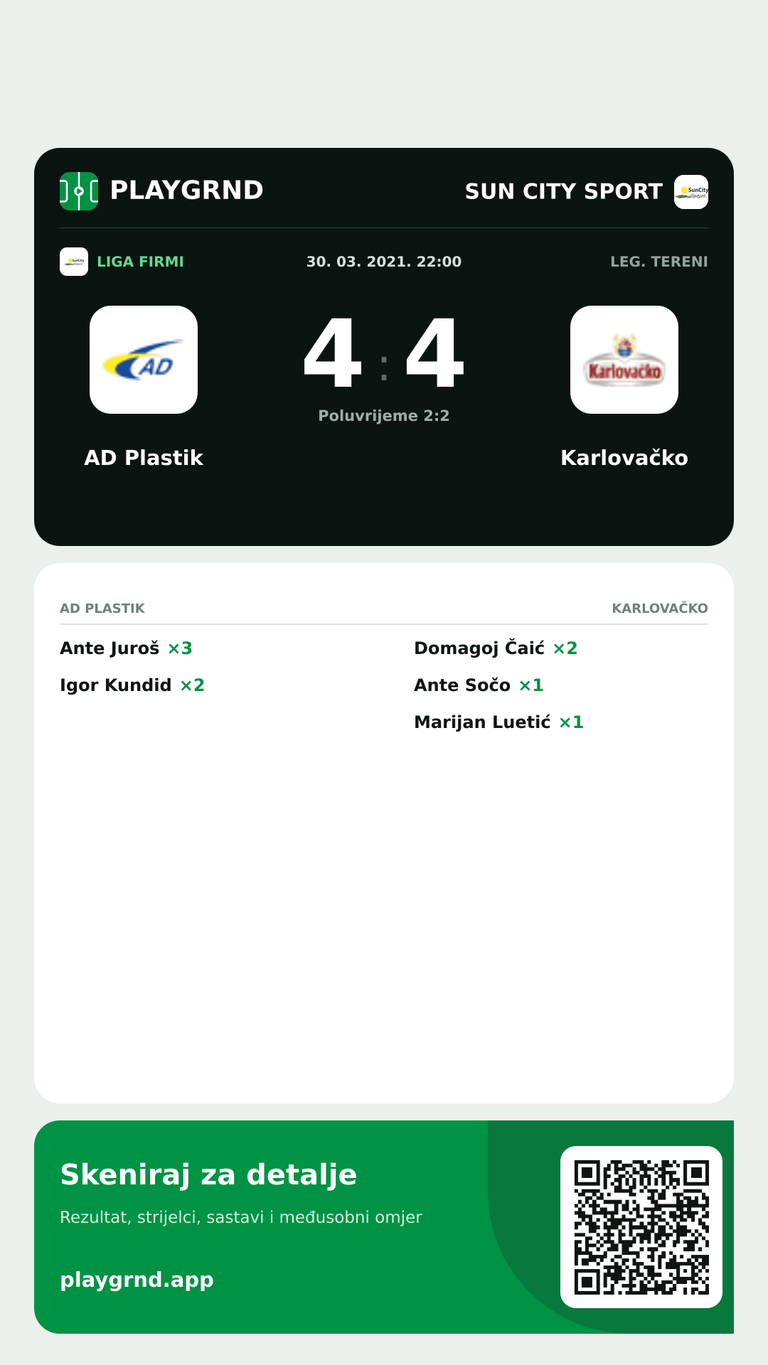Story image: AD Plastik 4:4 Karlovačko