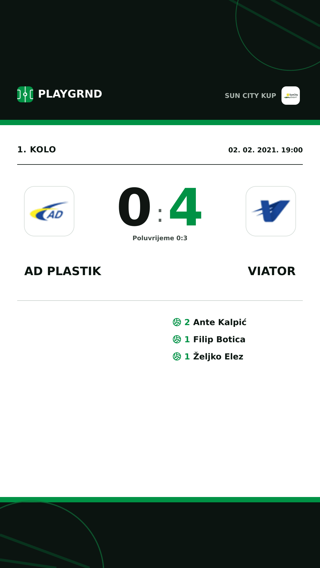 Instagram slika: AD Plastik 0:4 Viator