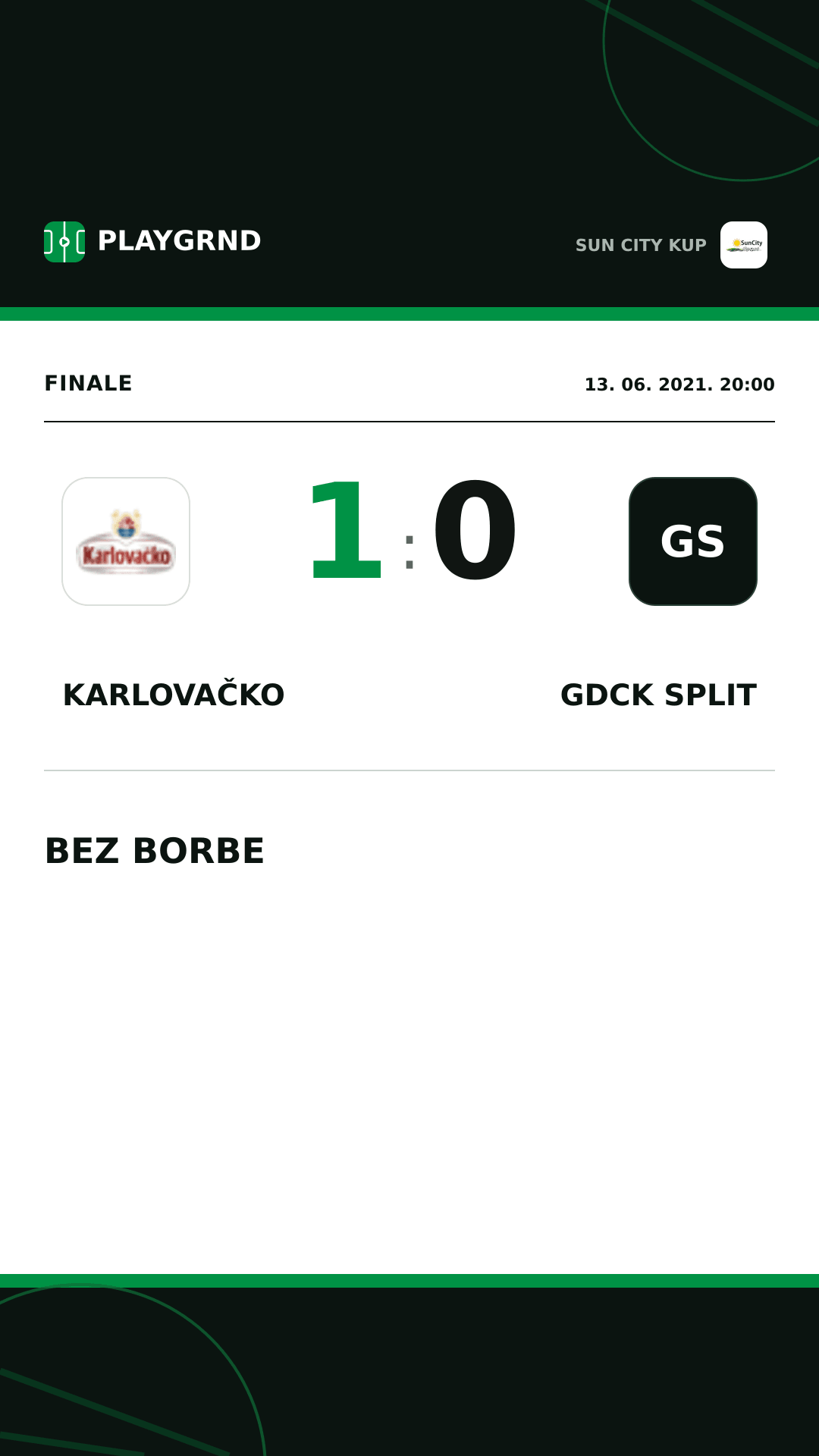 Instagram slika: Karlovačko 1:0 Gdck Split