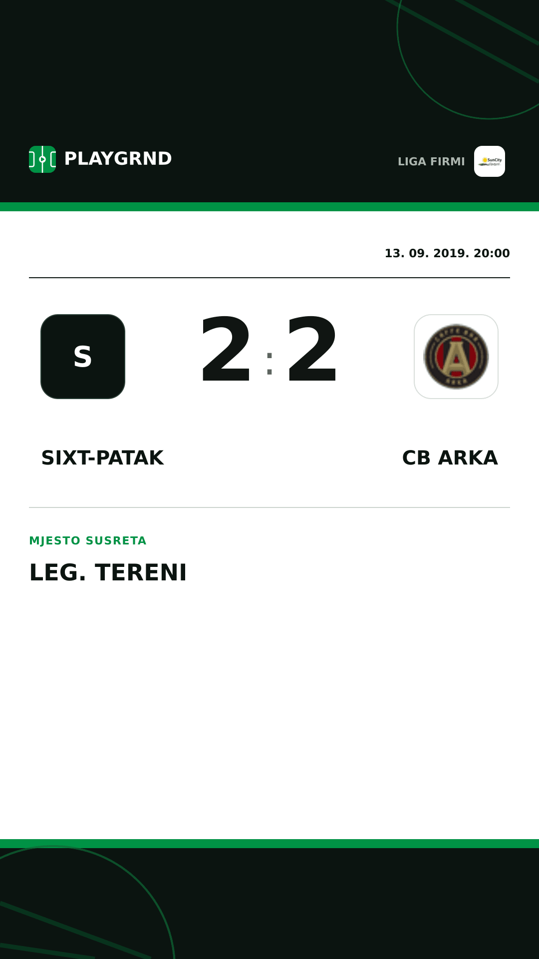 Instagram slika: Sixt-Patak 2:2 CB Arka