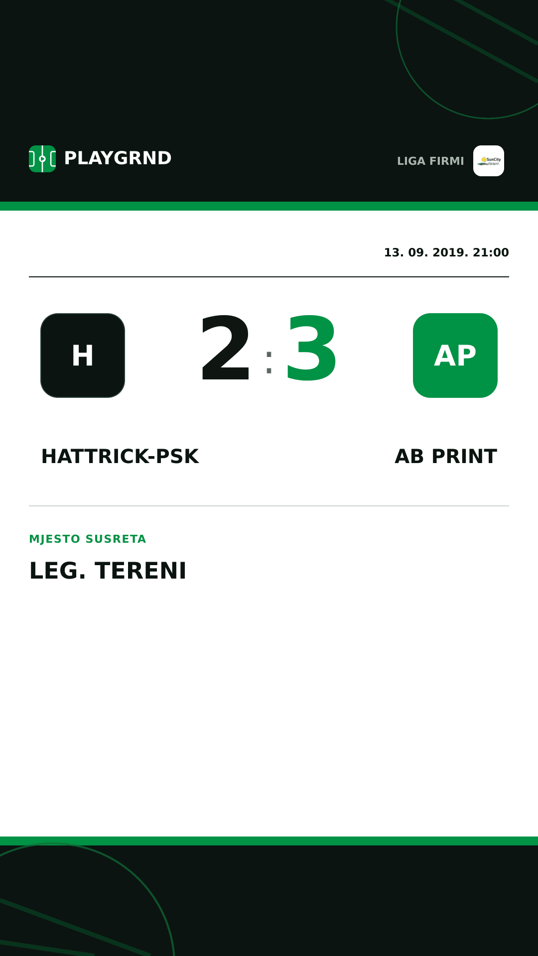 Instagram slika: Hattrick-Psk 2:3 AB Print