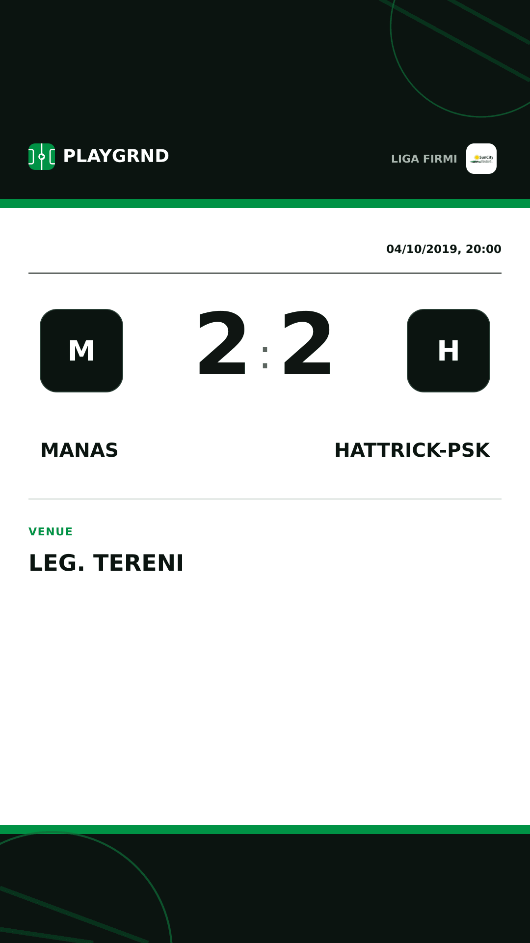 Instagram artwork: Manas 2:2 Hattrick-Psk
