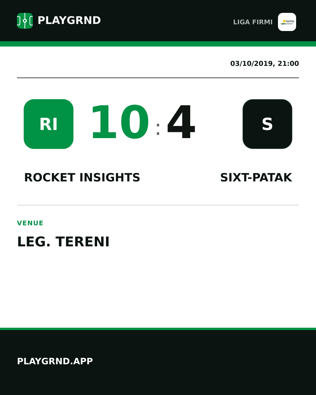 Instagram artwork: Rocket Insights 10:4 Sixt-Patak