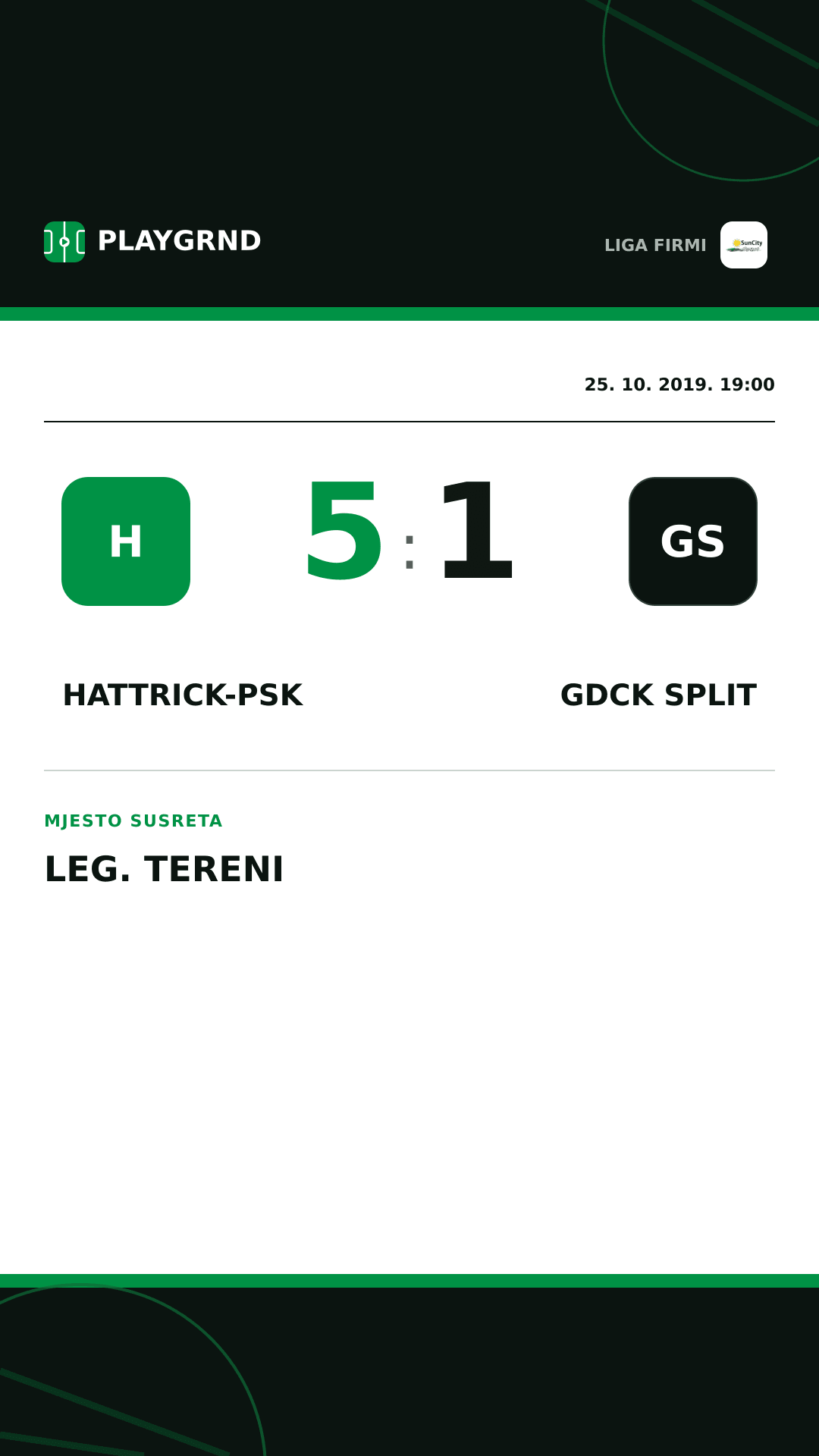 Instagram slika: Hattrick-Psk 5:1 Gdck Split