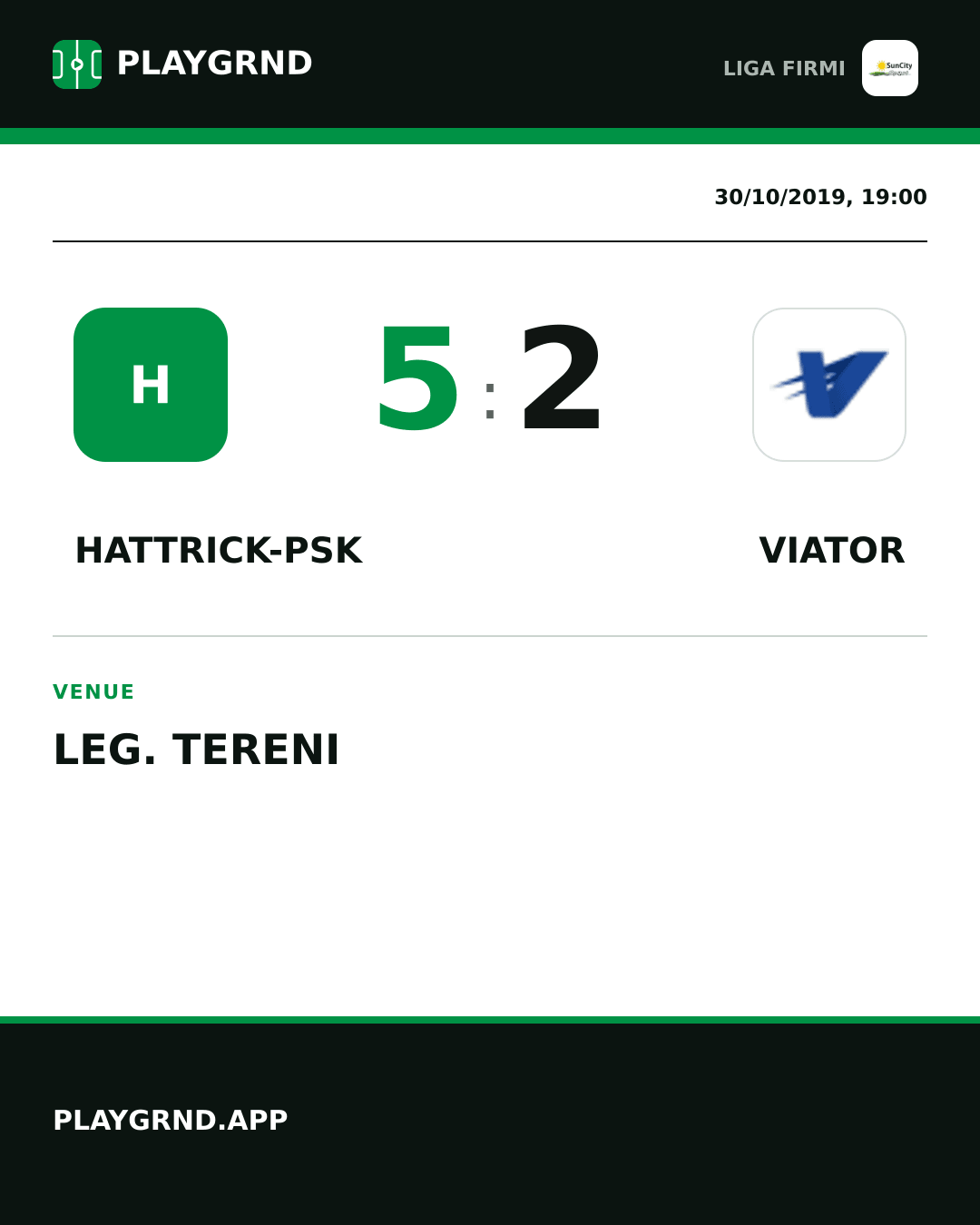 Instagram artwork: Hattrick-Psk 5:2 Viator