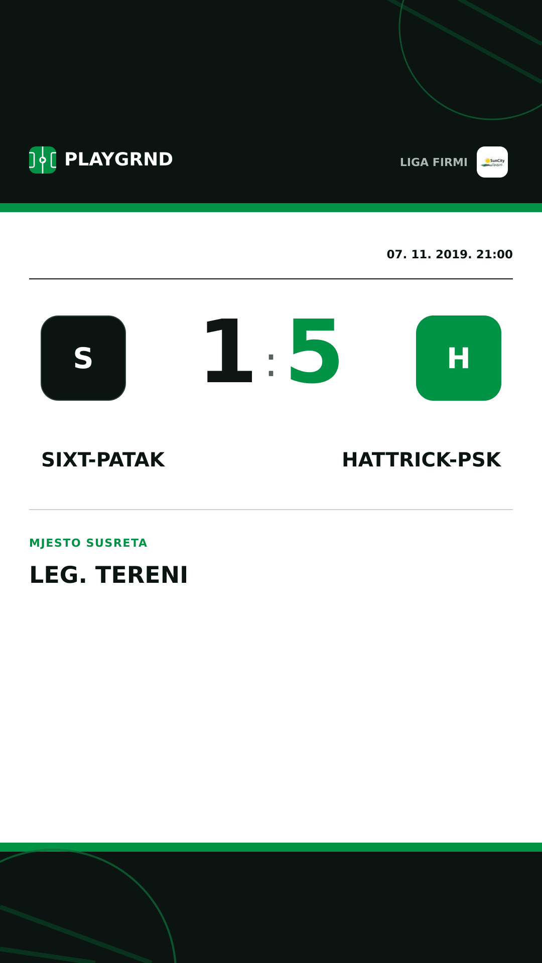 Instagram slika: Sixt-Patak 1:5 Hattrick-Psk