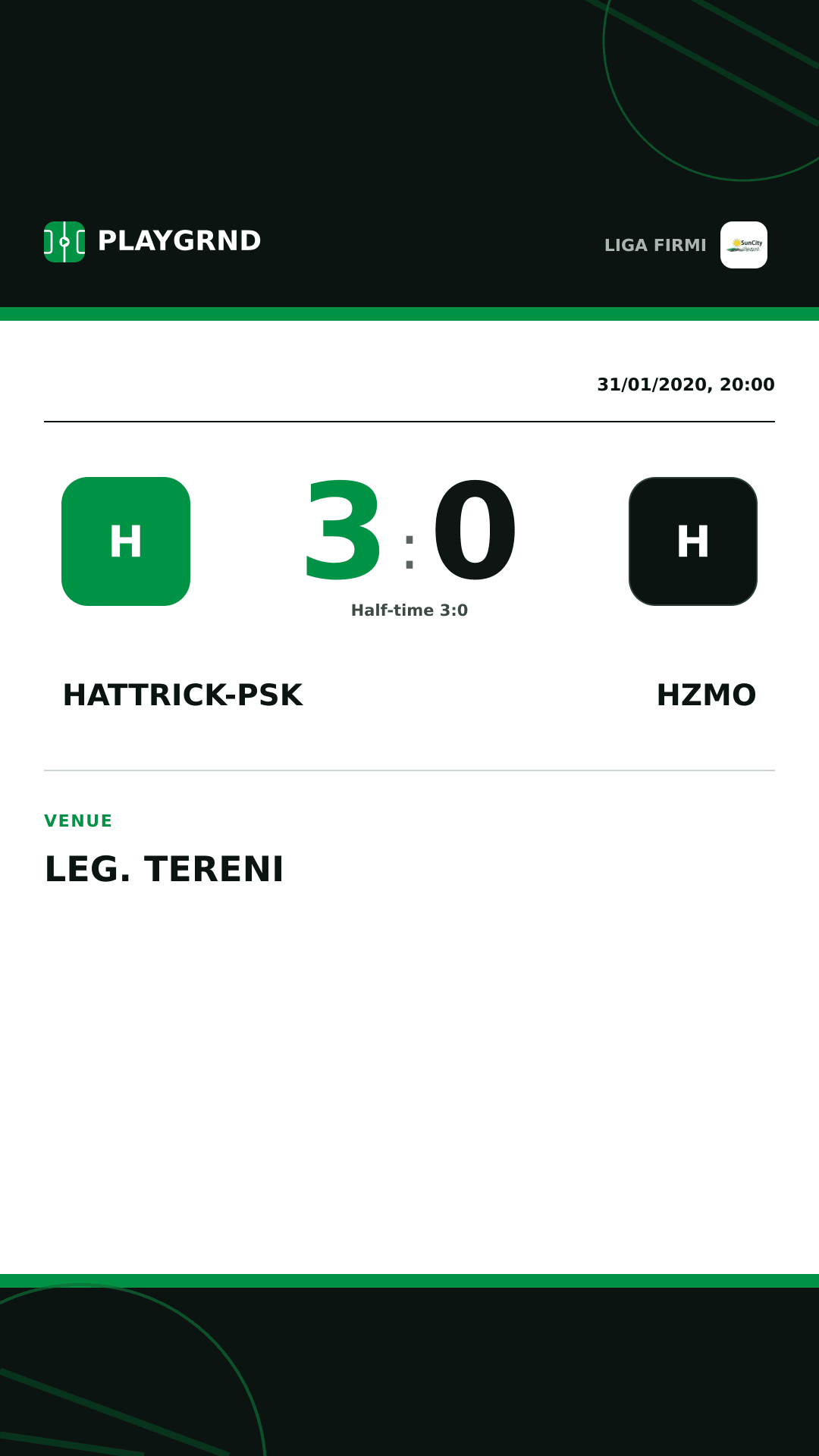 Instagram artwork: Hattrick-Psk 3:0 Hzmo