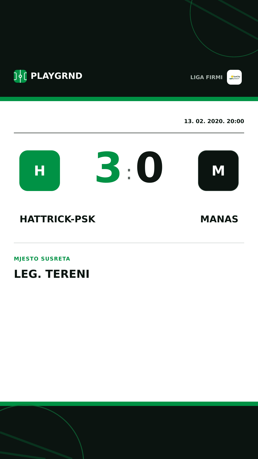Instagram slika: Hattrick-Psk 3:0 Manas