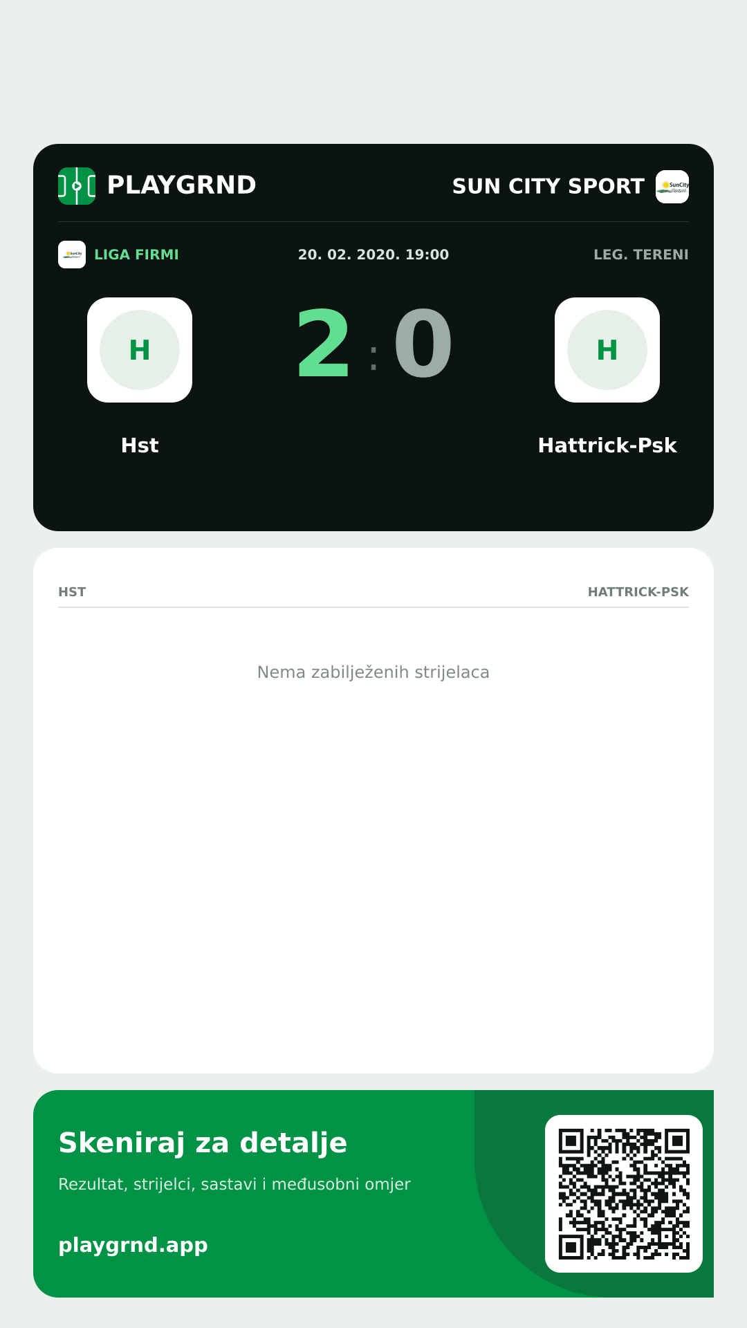 Story slika: Hst 2:0 Hattrick-Psk