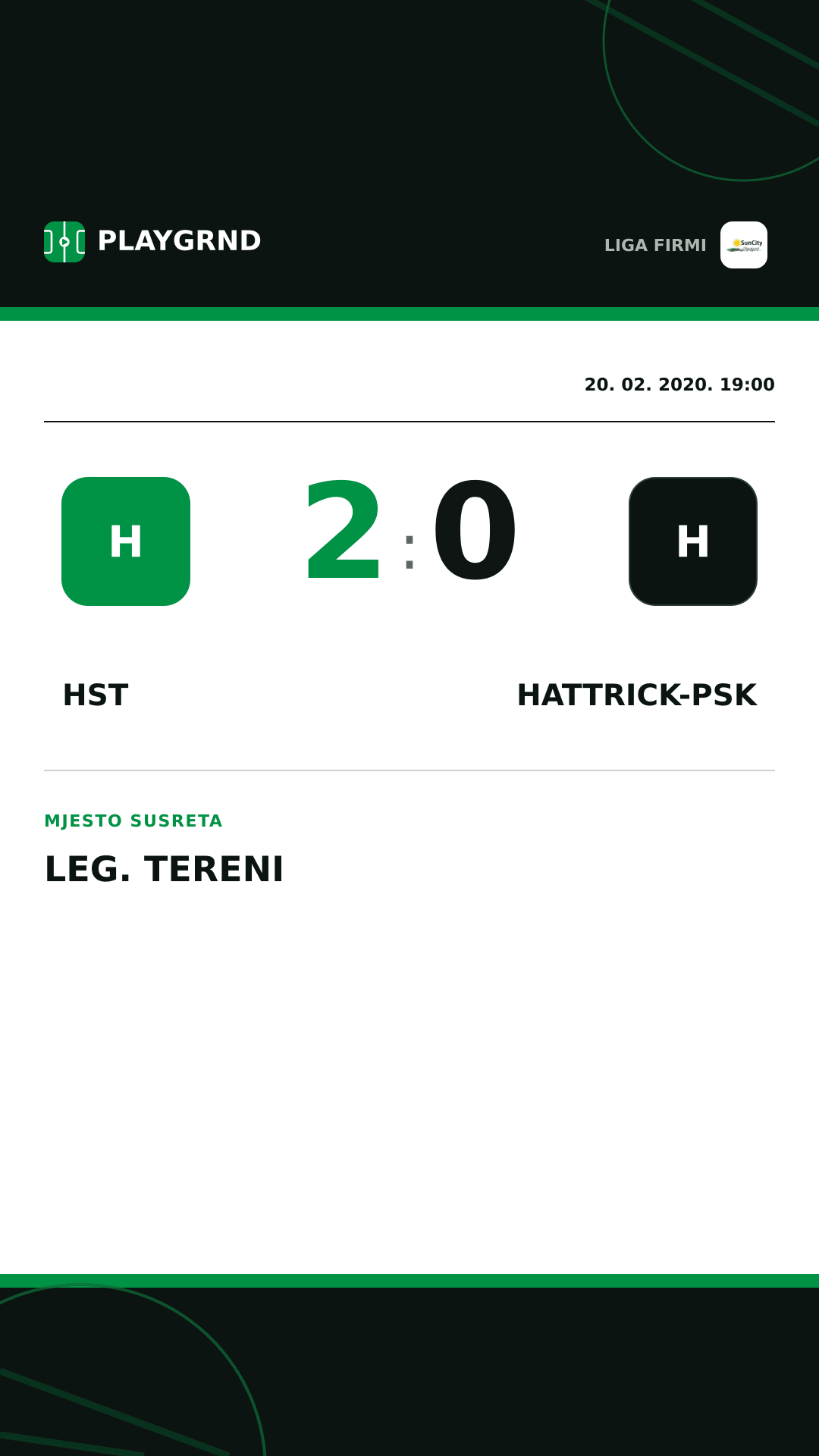 Instagram slika: Hst 2:0 Hattrick-Psk