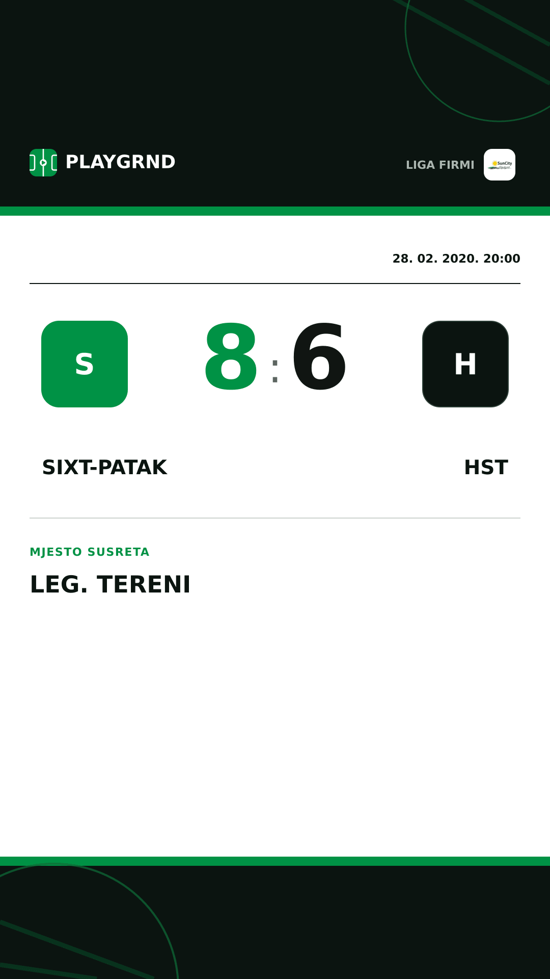 Instagram slika: Sixt-Patak 8:6 Hst