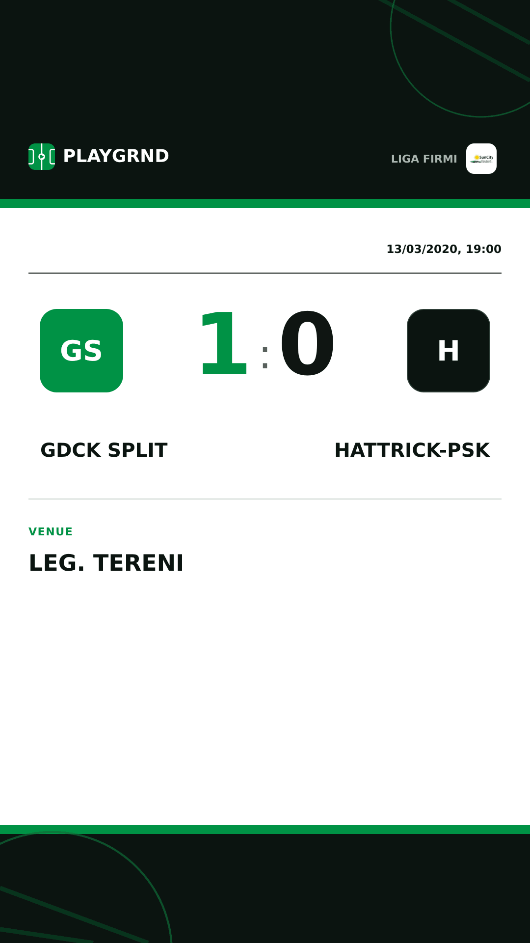 Instagram artwork: Gdck Split 1:0 Hattrick-Psk