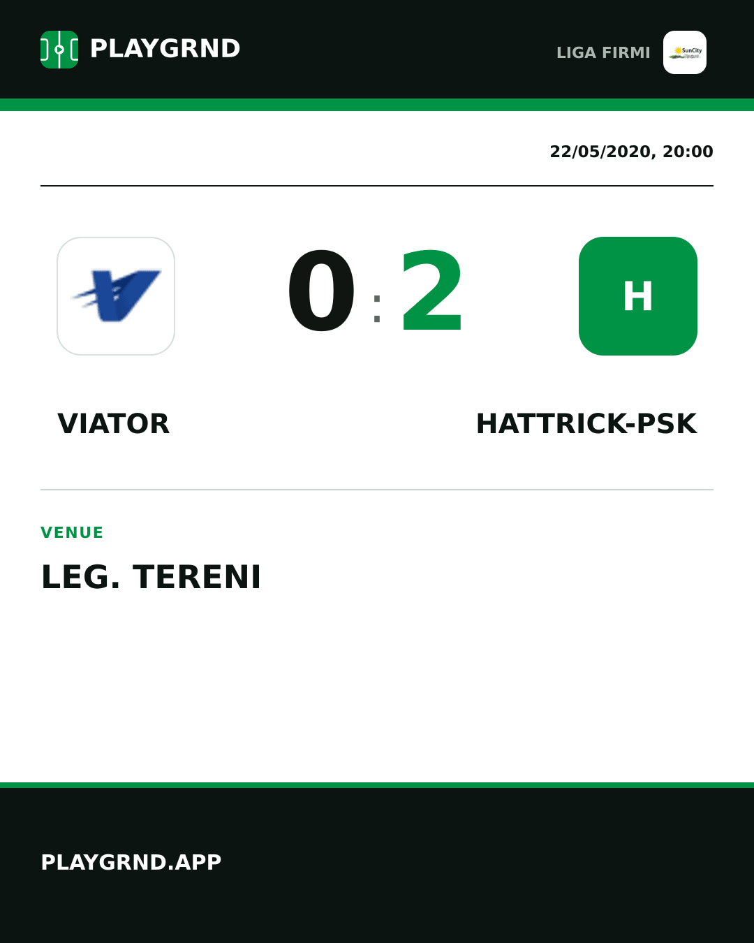 Instagram artwork: Viator 0:2 Hattrick-Psk