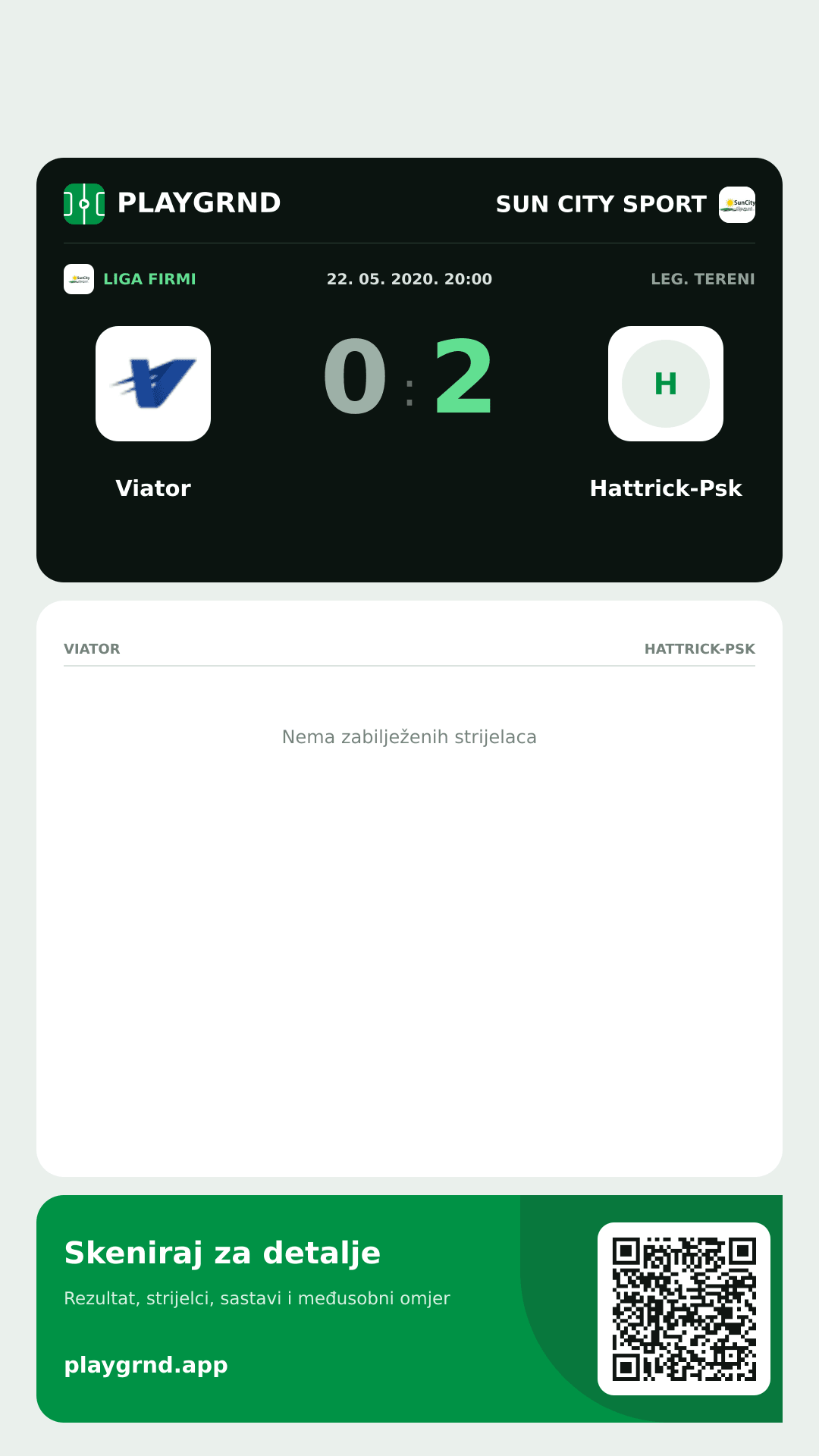 Story slika: Viator 0:2 Hattrick-Psk