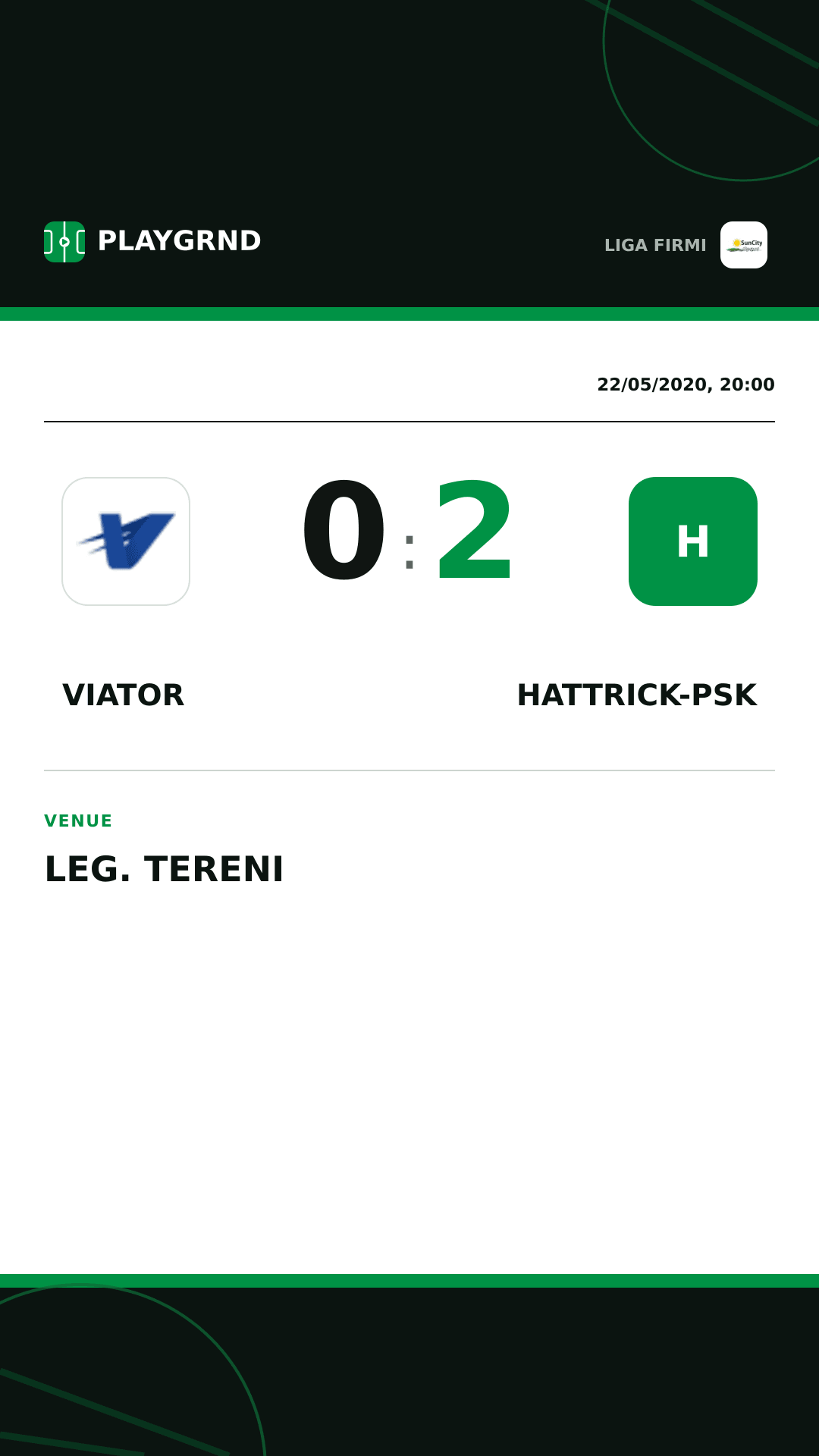 Instagram artwork: Viator 0:2 Hattrick-Psk