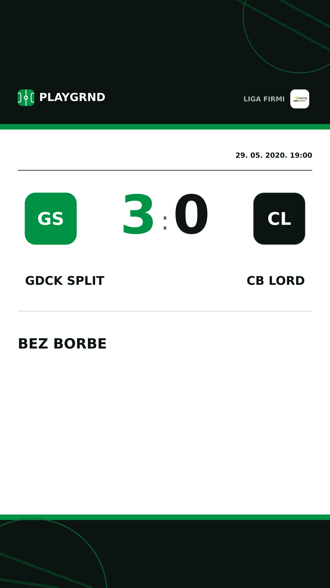 Instagram slika: Gdck Split 3:0 CB Lord