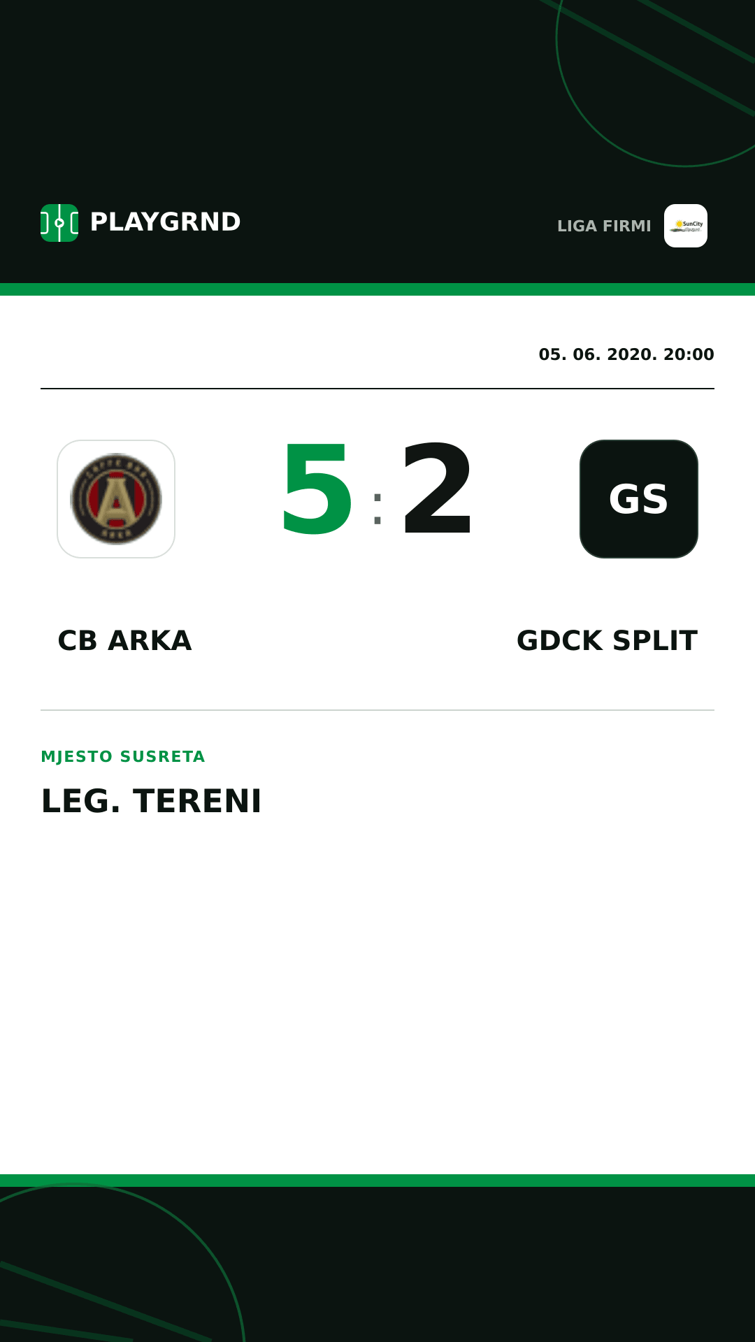 Instagram slika: CB Arka 5:2 Gdck Split