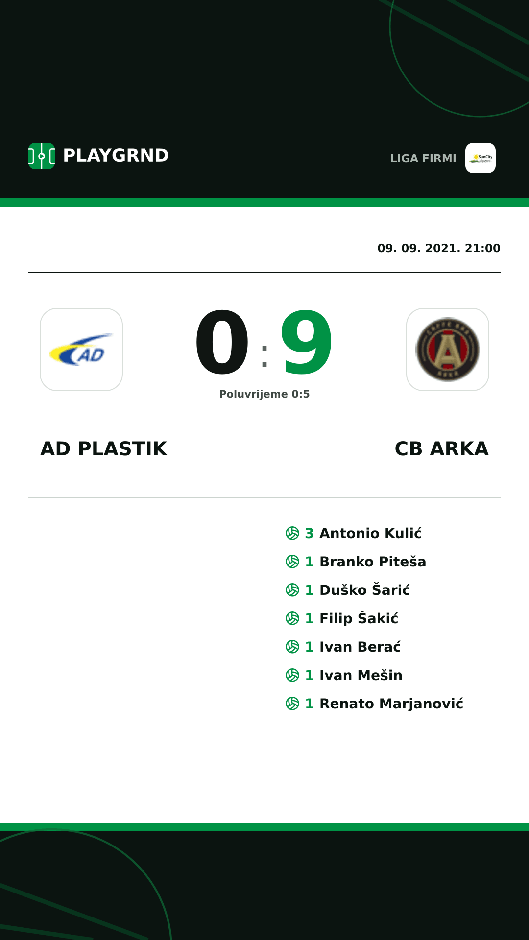 Instagram slika: AD Plastik 0:9 CB Arka